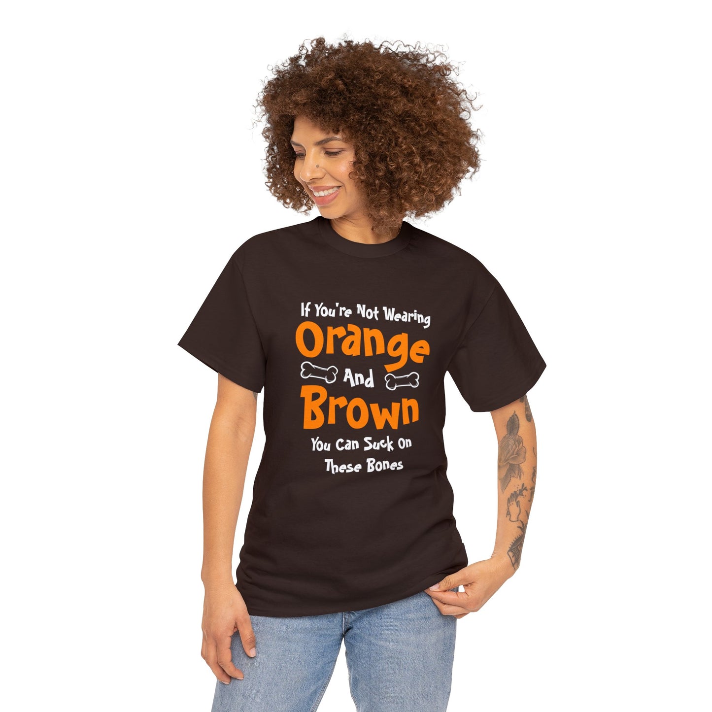 "Orange and Brown" Heavy Cotton Tee