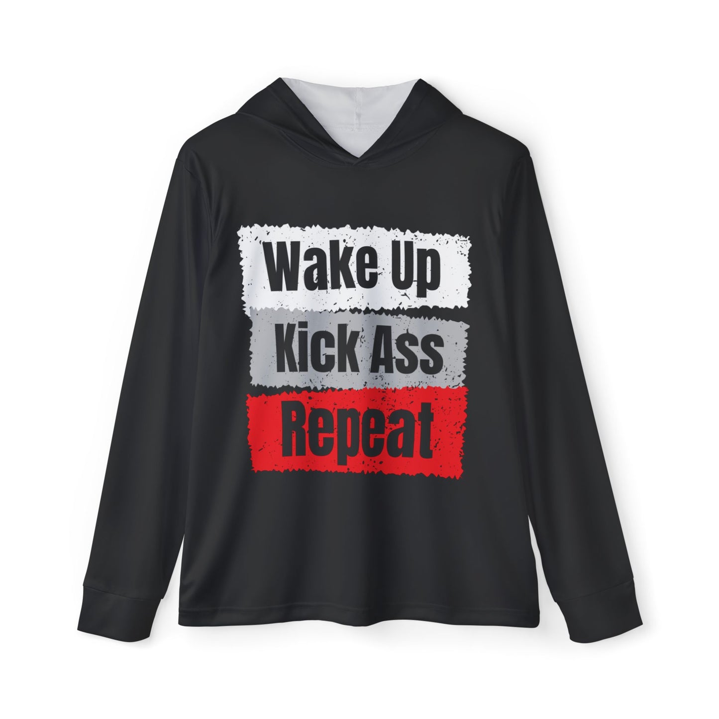 Sports Warmup Hoodie for Men - Kick Ass Repeat Design