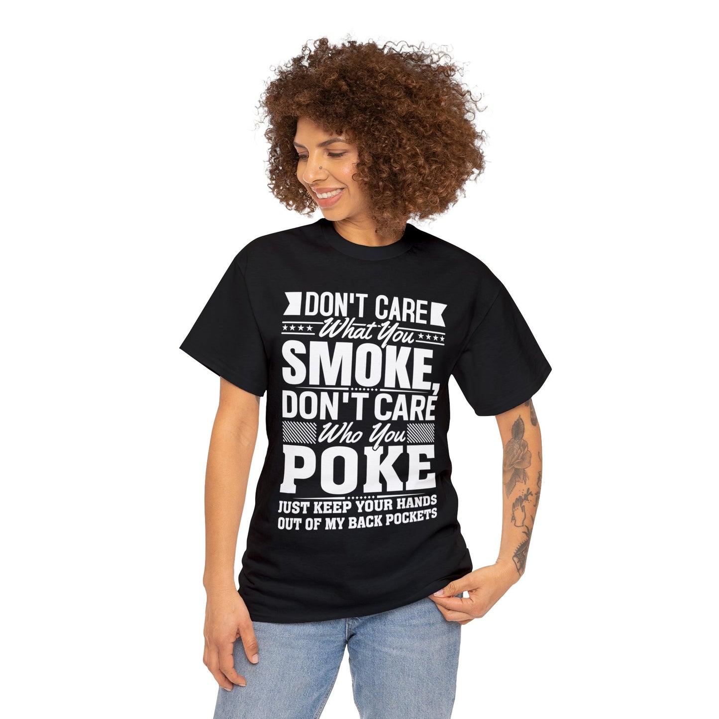 "Don't Care"Cotton Tee