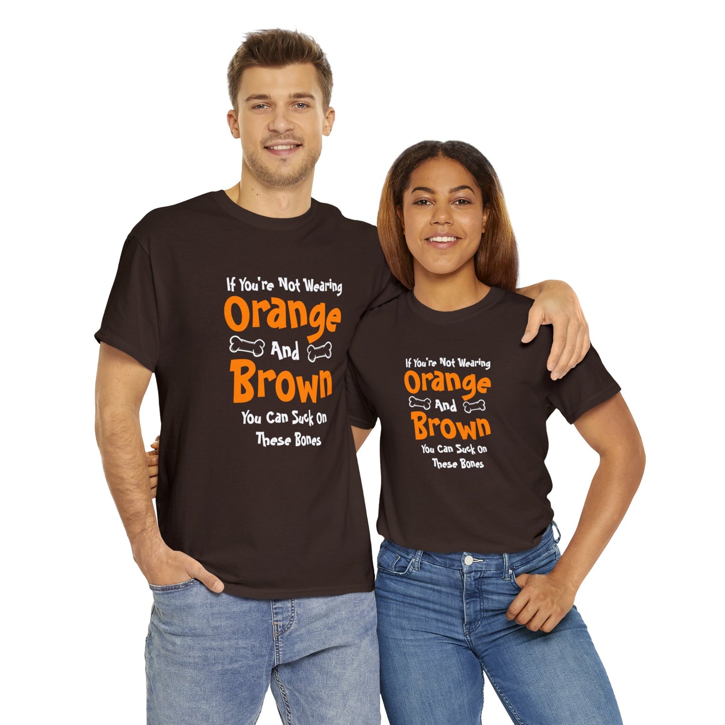 "Orange and Brown" Heavy Cotton Tee