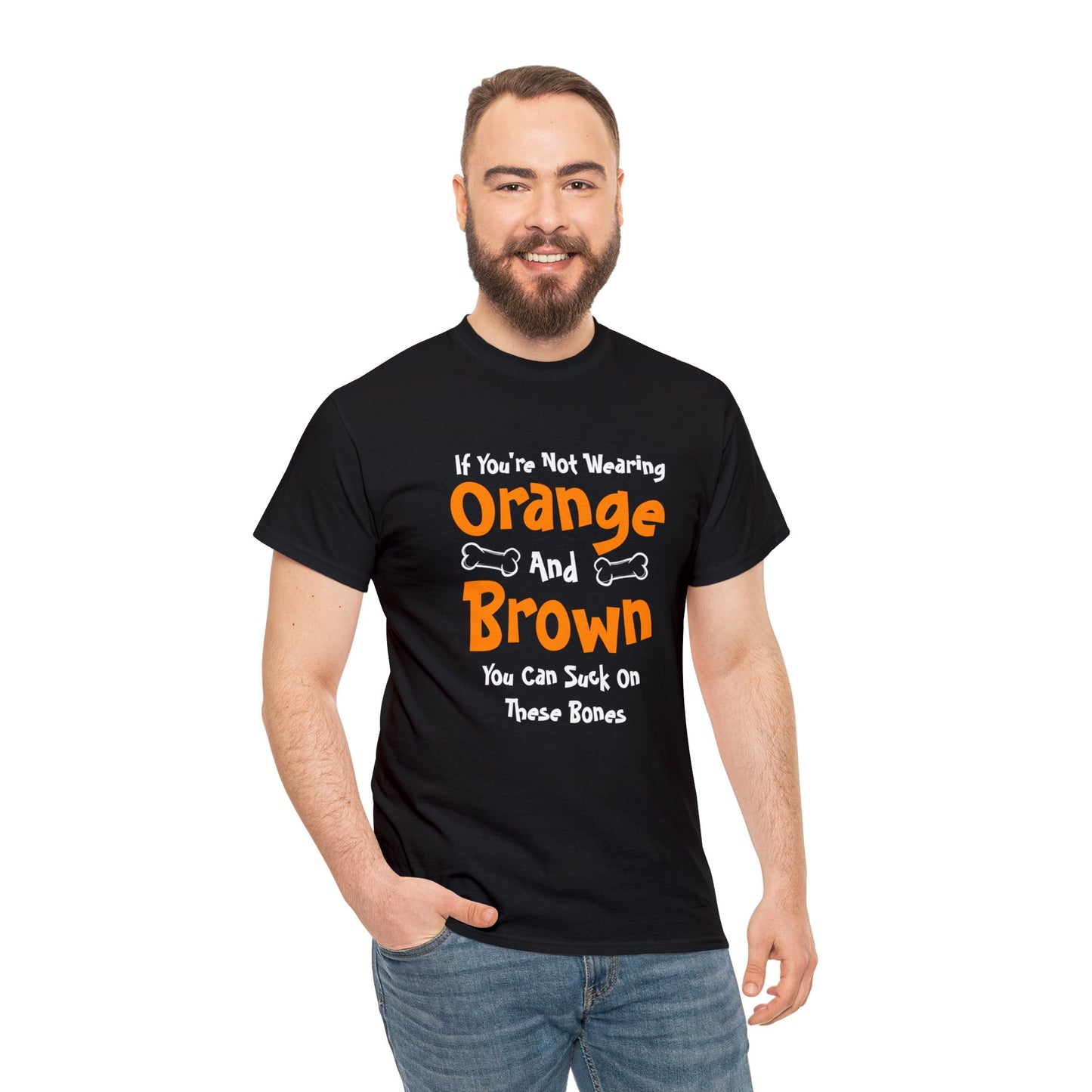 "Orange and Brown" Heavy Cotton Tee