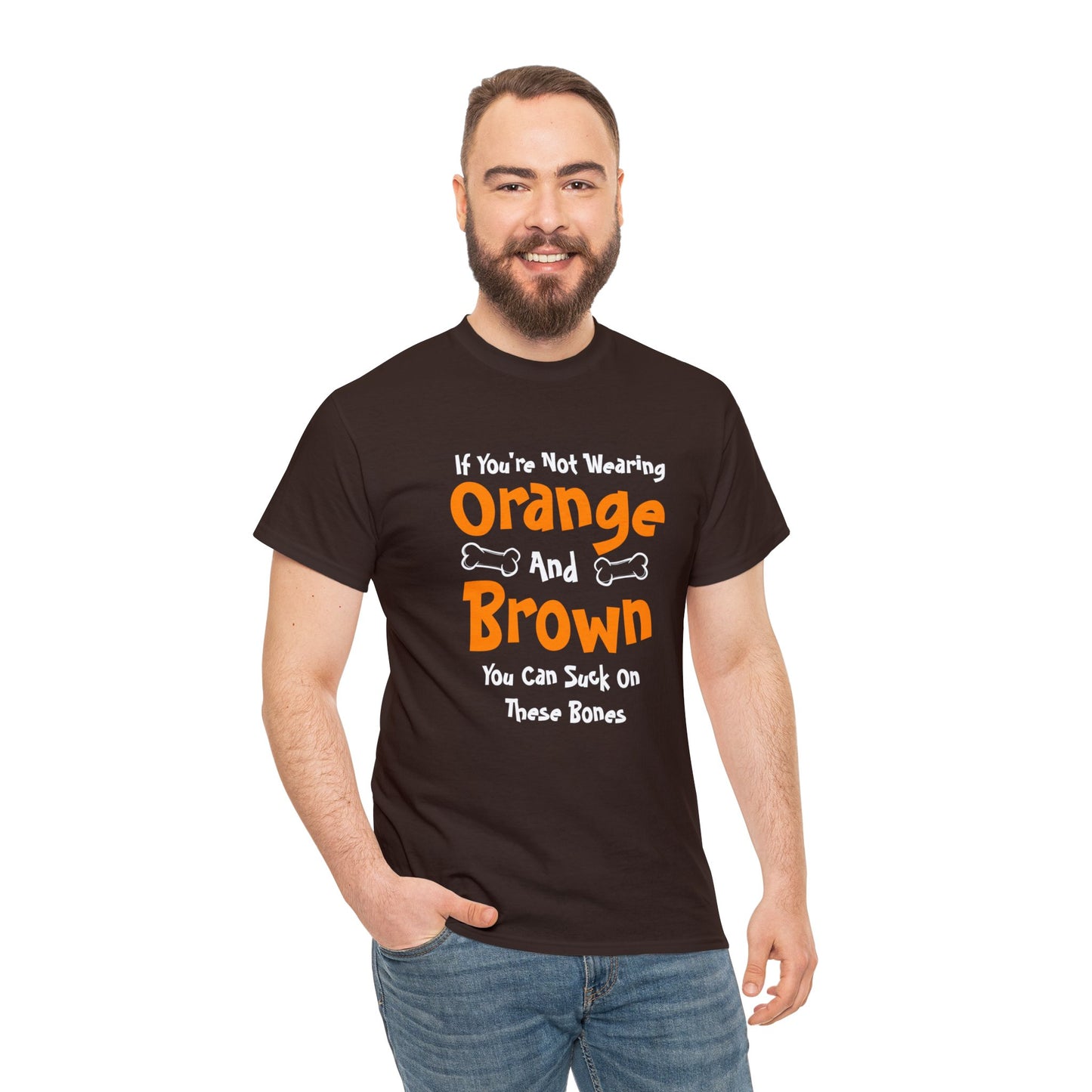 "Orange and Brown" Heavy Cotton Tee