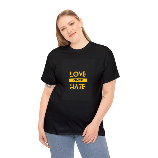 "Love Over Hate" Cotton Tee